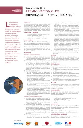 Con el auspicio de:
COMITÉ EJECUTIVO
DE LA UNIVERSIDAD BOLIVIANA
Guía para la
presentación de
candidaturas
 