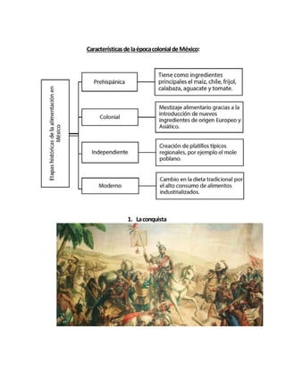 CaracterísticasdelaépocacolonialdeMéxico:
1. Laconquista
 