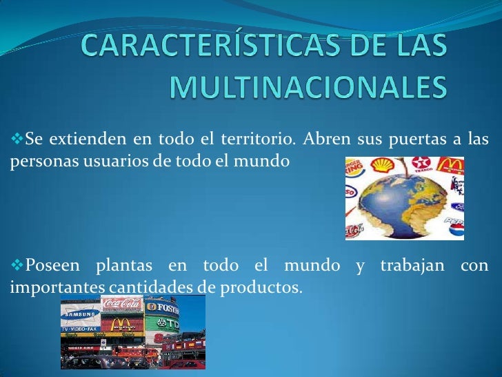Características de las multinacionales
