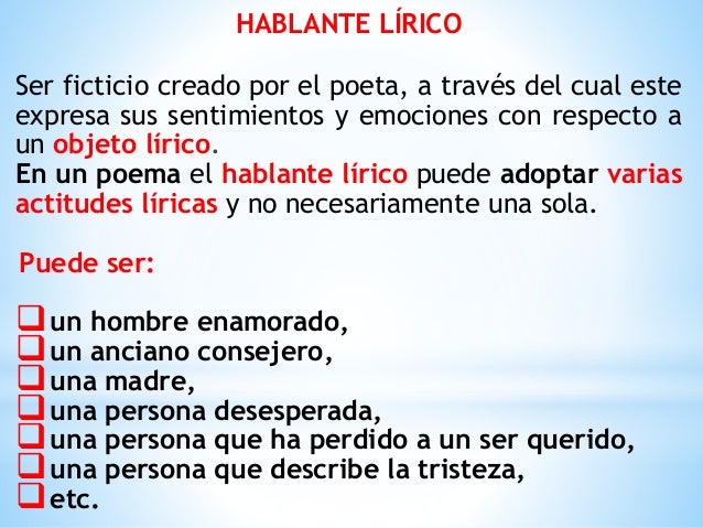 Características del género lírico