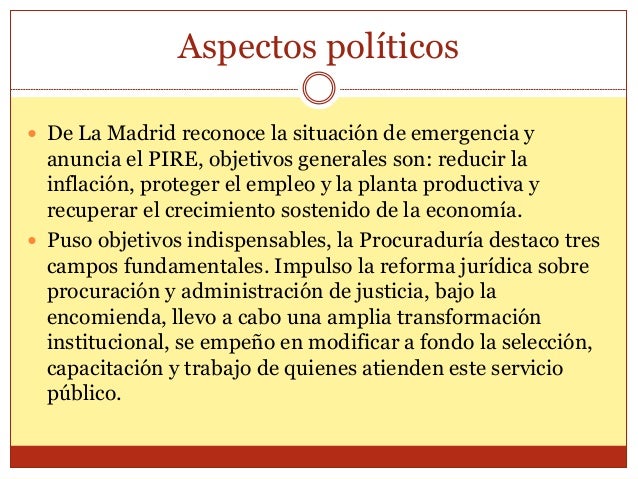 Características del gobierno de miguel de la madrid