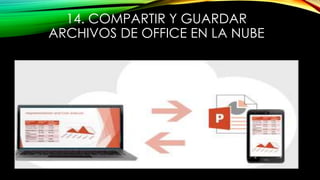 14. COMPARTIR Y GUARDAR
ARCHIVOS DE OFFICE EN LA NUBE
 