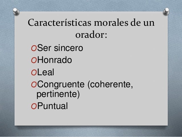Características de un buen orador