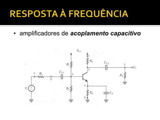 • amplificadores de acoplamento capacitivo
 