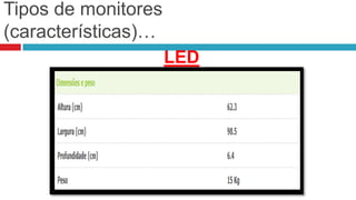 Tipos de monitores
(características)…
                     LED
 