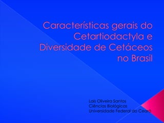 Laís Oliveira Santos
Ciências Biológicas
Universidade Federal do Ceará
 
