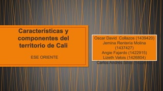 ESE ORIENTE
Oscar David Collazos (1439420)
Jemina Rentería Molina
(1437427)
Angie Fajardo (1422915)
Lizeth Valois (1426804)
Carlos Andrés Silva (1422650)
 