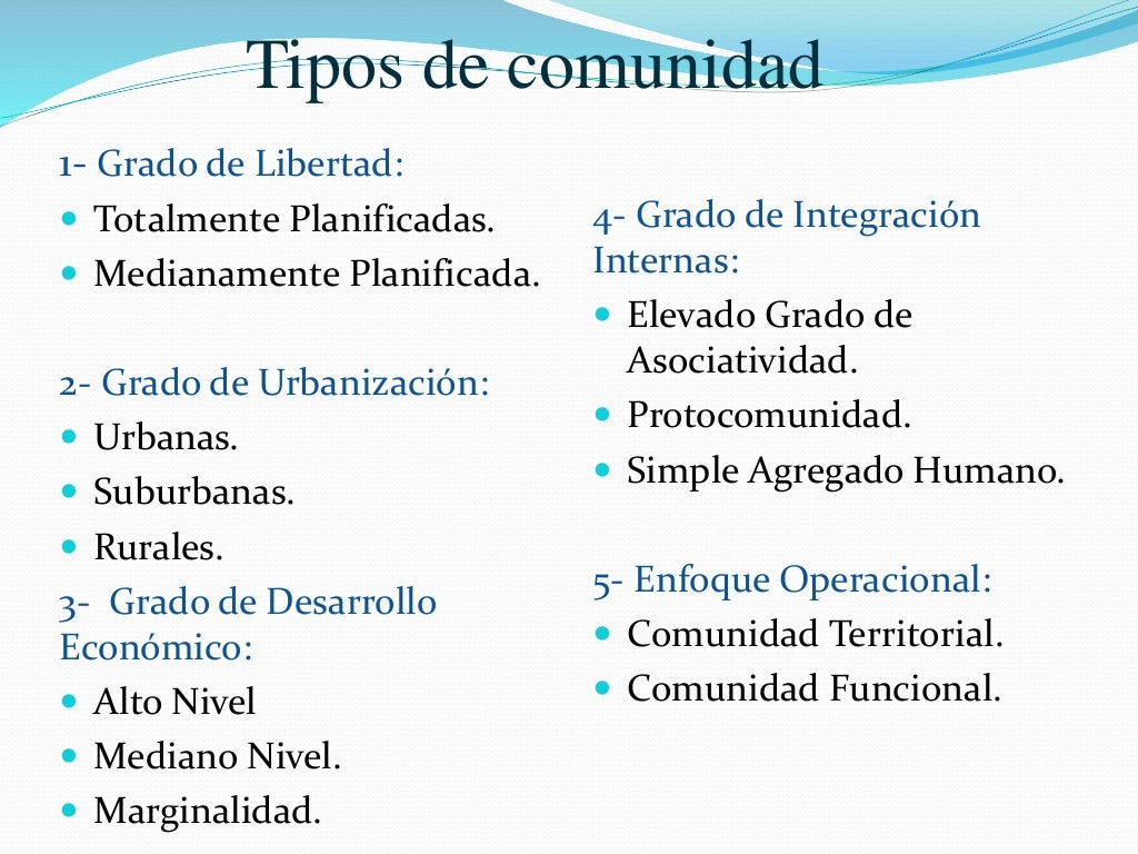 Características y funciones de la sociedad y comunidad (2)