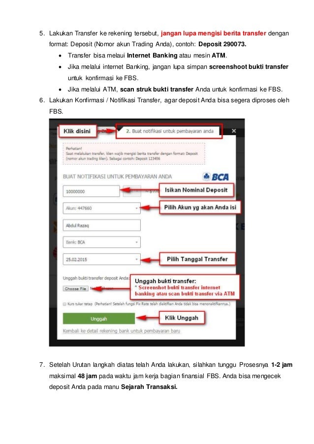 Cara deposit fbs via bri