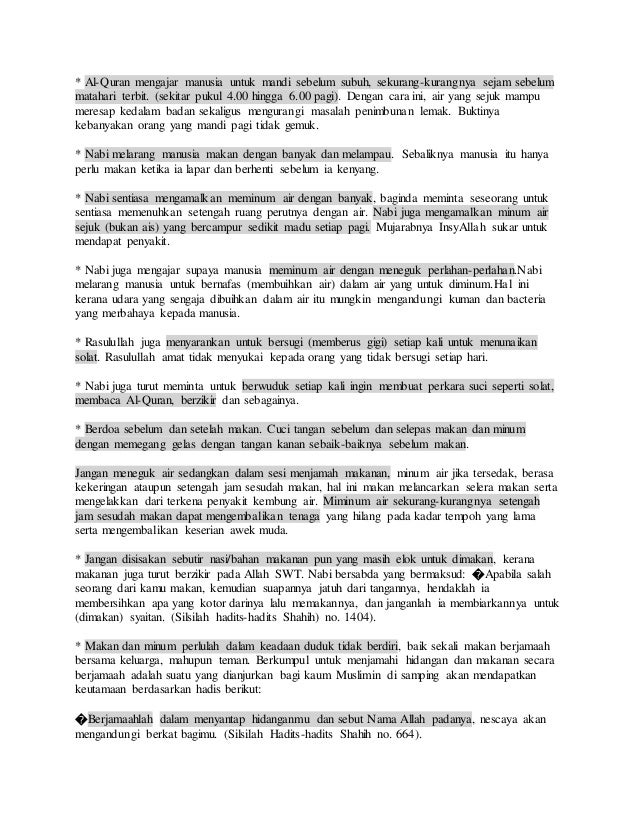 Cara Diet Rosulullah