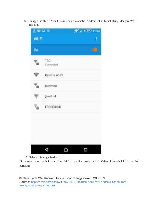 Cara Hack Wifi Android Tanpa Root