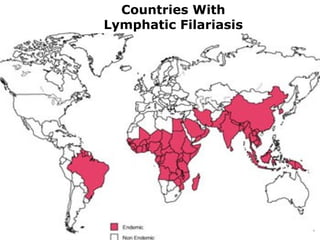 Countries With
Lymphatic Filariasis
 