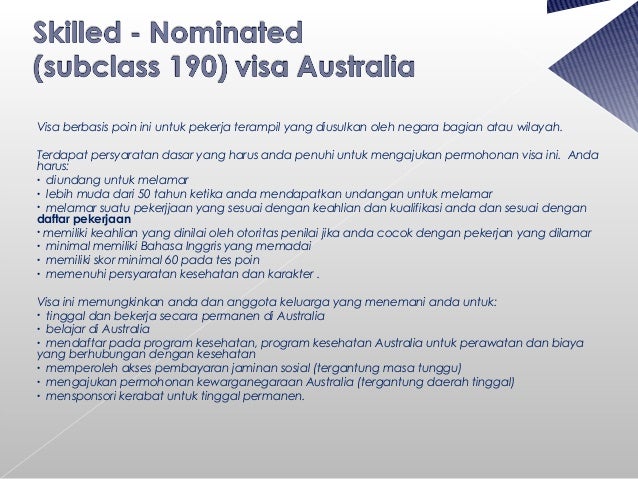 syarat kerja di australia