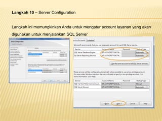 Langkah 7 – Feature SelectionDimana anda bisa memilih fitur yang anda inginkan sesuai dengan kebutuhan