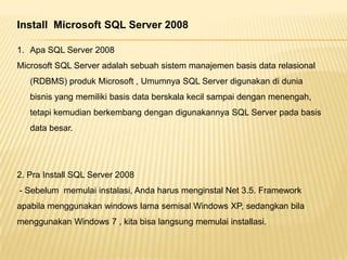 Cara instalasi sql server | PPTX