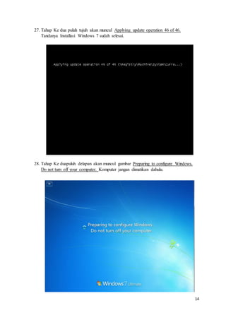 Tujuh Computer Cara instalasi windows 7 | DOCX