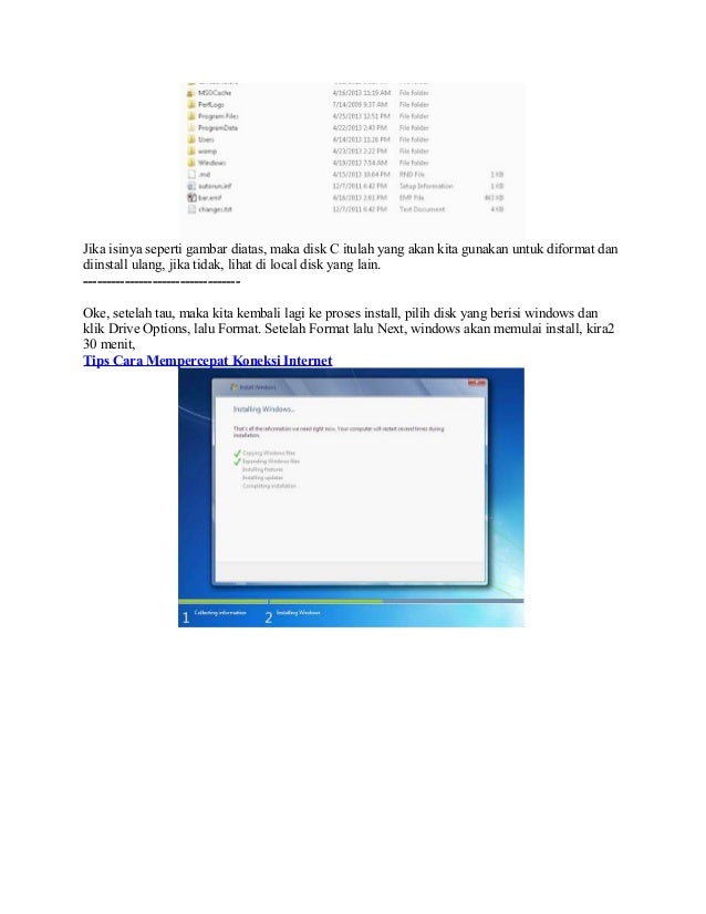 Cara instal win7. 1