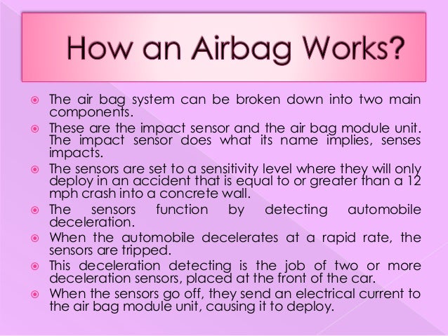 car airbag how airbag works in car