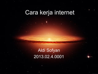 Cara kerja internet

Aldi Sofyan
2013.02.4.0001

 