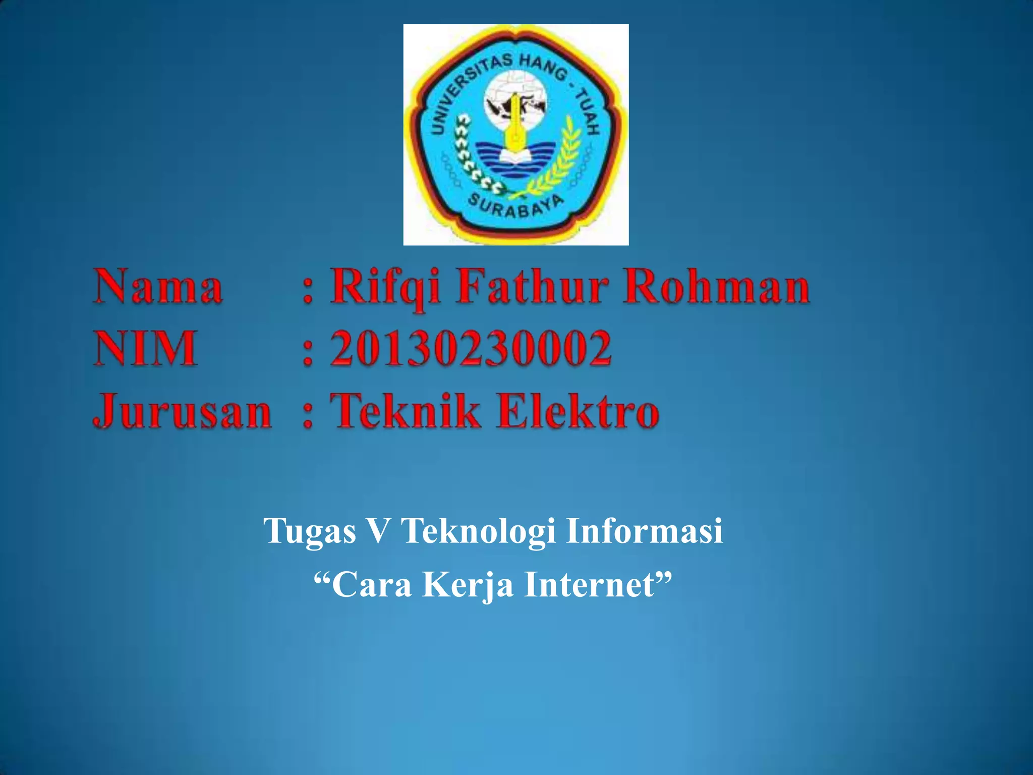 Cara kerja internet 1 ppt