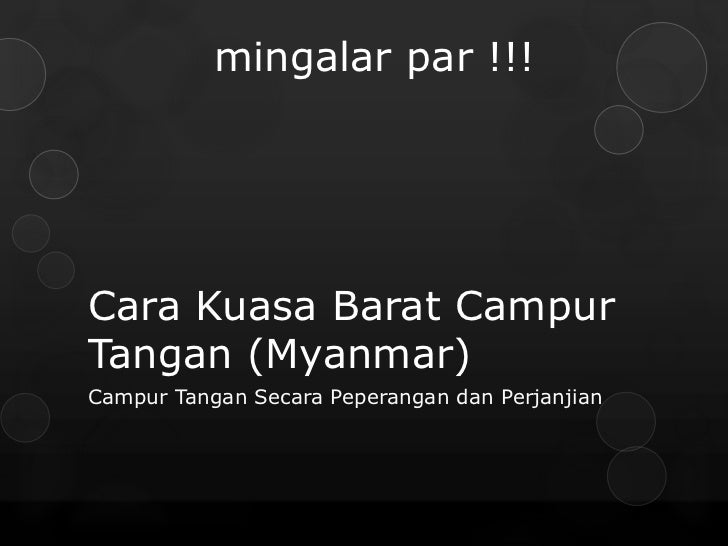 Cara kuasa barat campur tangan (myanmar)