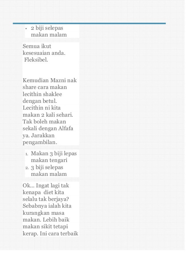 Cara Makan Lecithin Dan Alfafa Shaklee 3 Cara Magik Terbukti Berkes