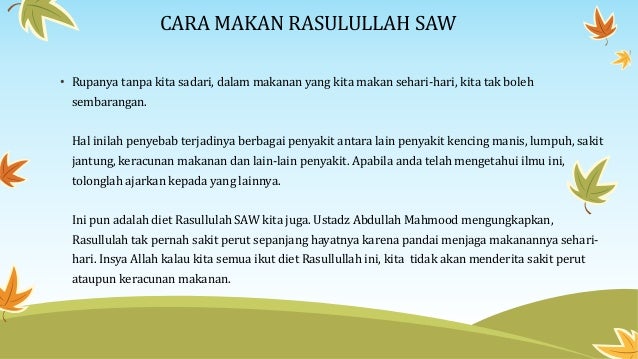20 Adab Makan & Minum Mengikut Sunnah Rasulullah SAW