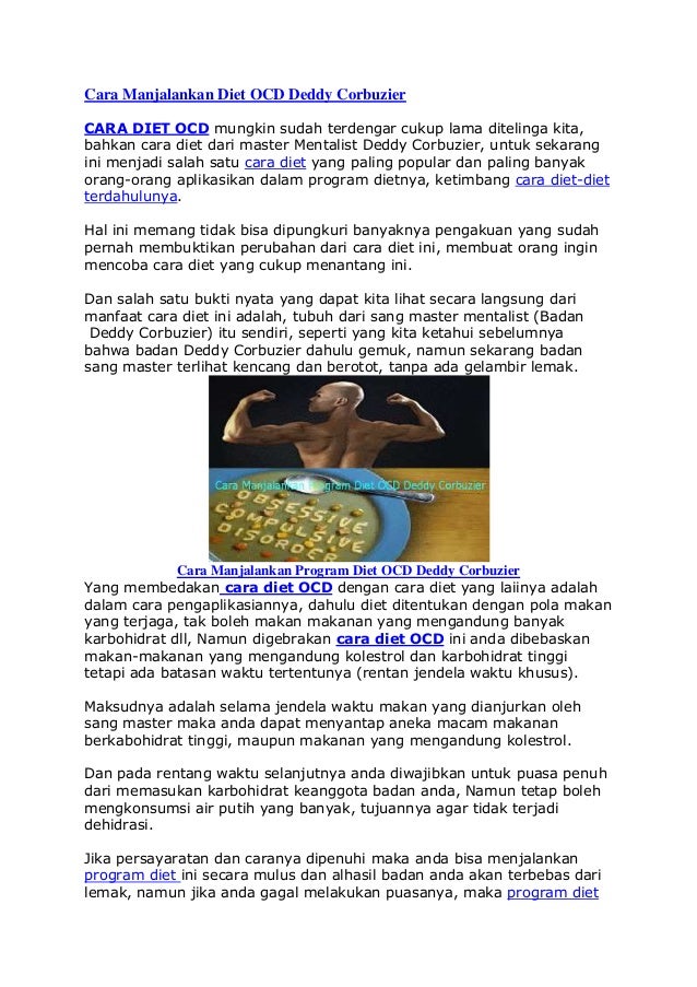 Cara Diet Ocd Pada Bulan Ramadhan