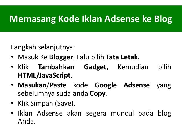 Adsense Pada Blog | cara memasang google adsense Adsense Pada Blog | cara memasang google adsense