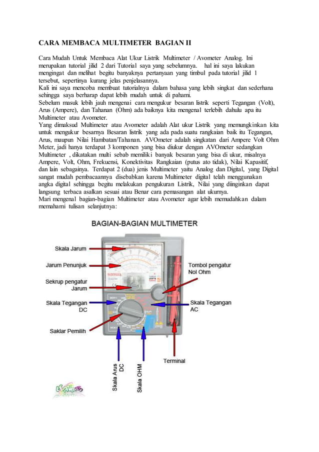 Cara membaca multimeter bagian ii PDF