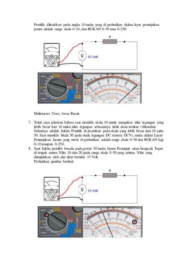 Cara membaca multimeter bagian ii