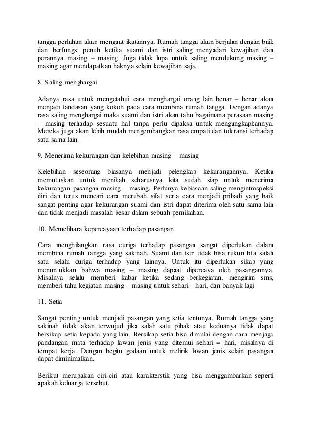 Cara Membina Keluarga Yang Sakinah
