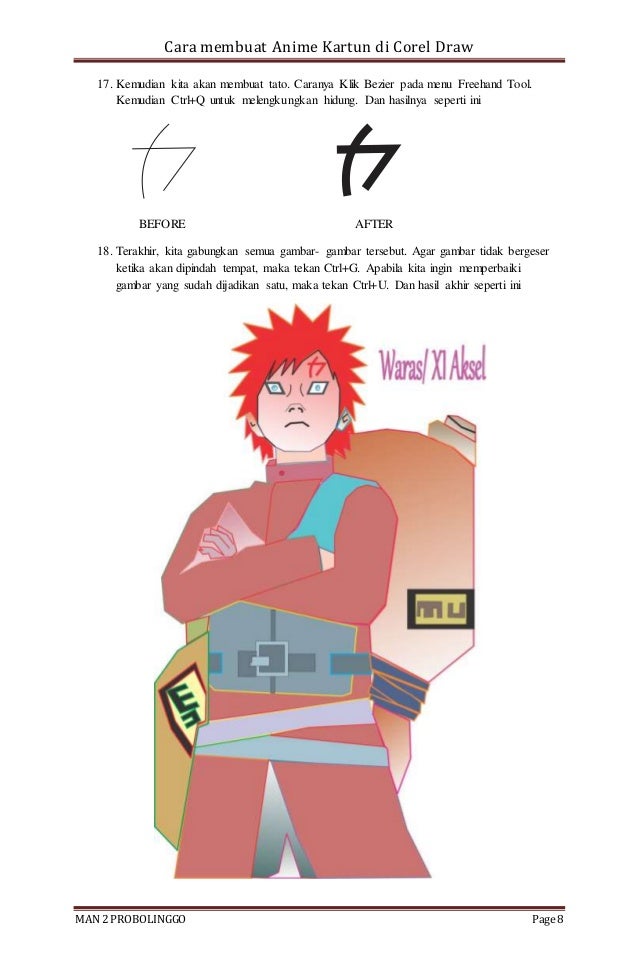 Cara Membuat Anime Kartun Di Corel Draw