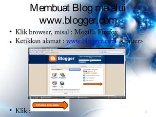 Cara membuat blog | PPT