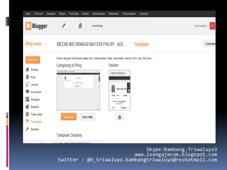 Cara membuat blogspot