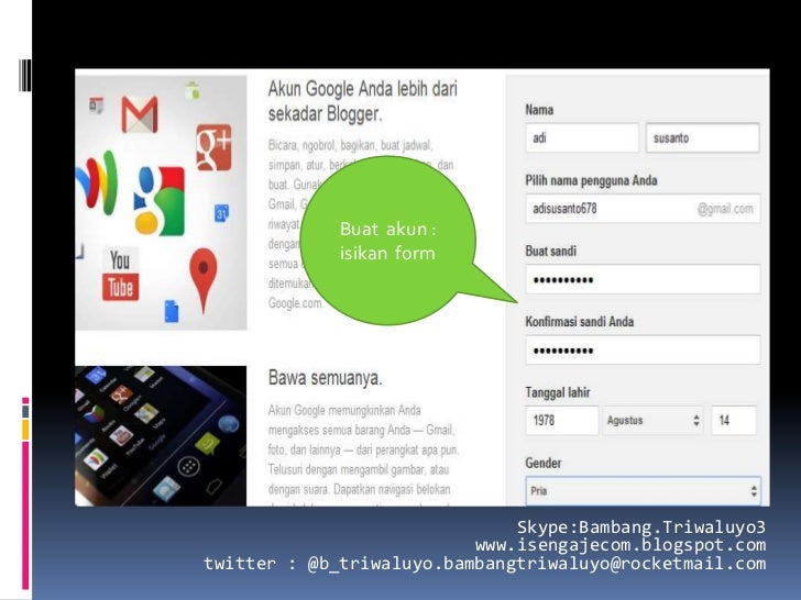 Cara membuat blogspot