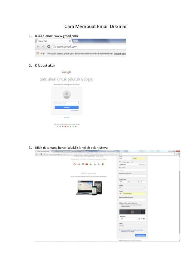  Cara  membuat  email di gmail 