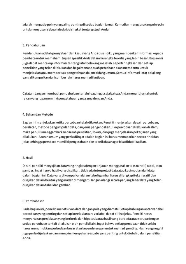Cara membuat jurnal ilmiah | PDF
