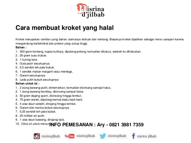 Cara membuat kroket yang halal Cara membuat kroket yang halal