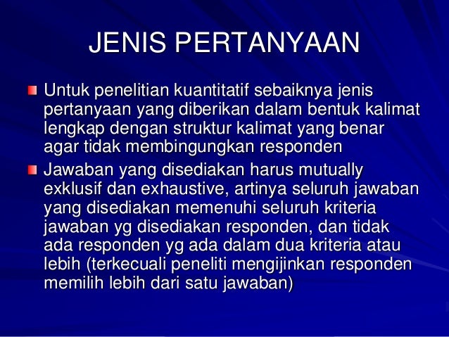 Metodologi Penelitian - Cara Membuat Kuisioner