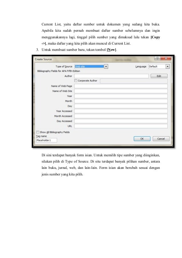Cara Membuat Daftar Pustaka Otomatis Di Word 2007 2010 