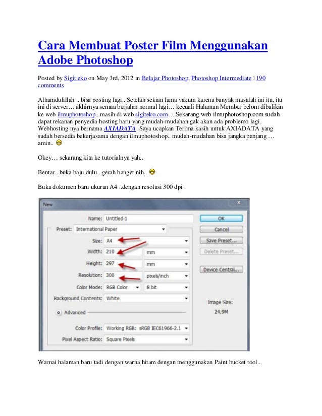 Cara Membuat Poster Film Menggunakan Adobe Photoshop