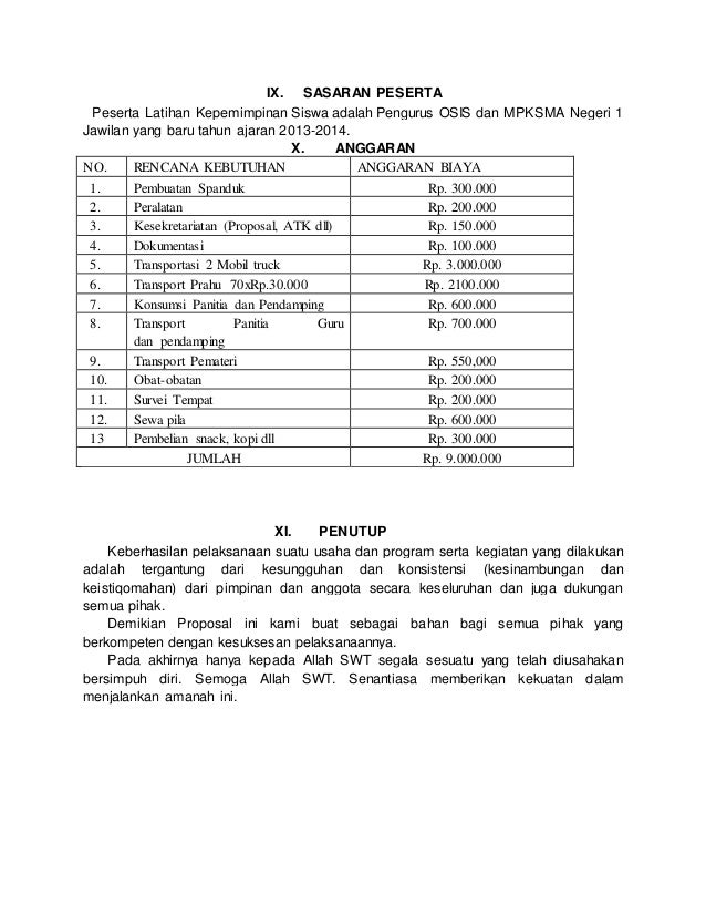 Cara membuat proposal kegiatan sekolah beserta