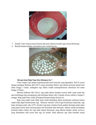 Cara membuat ragi tape | DOCX