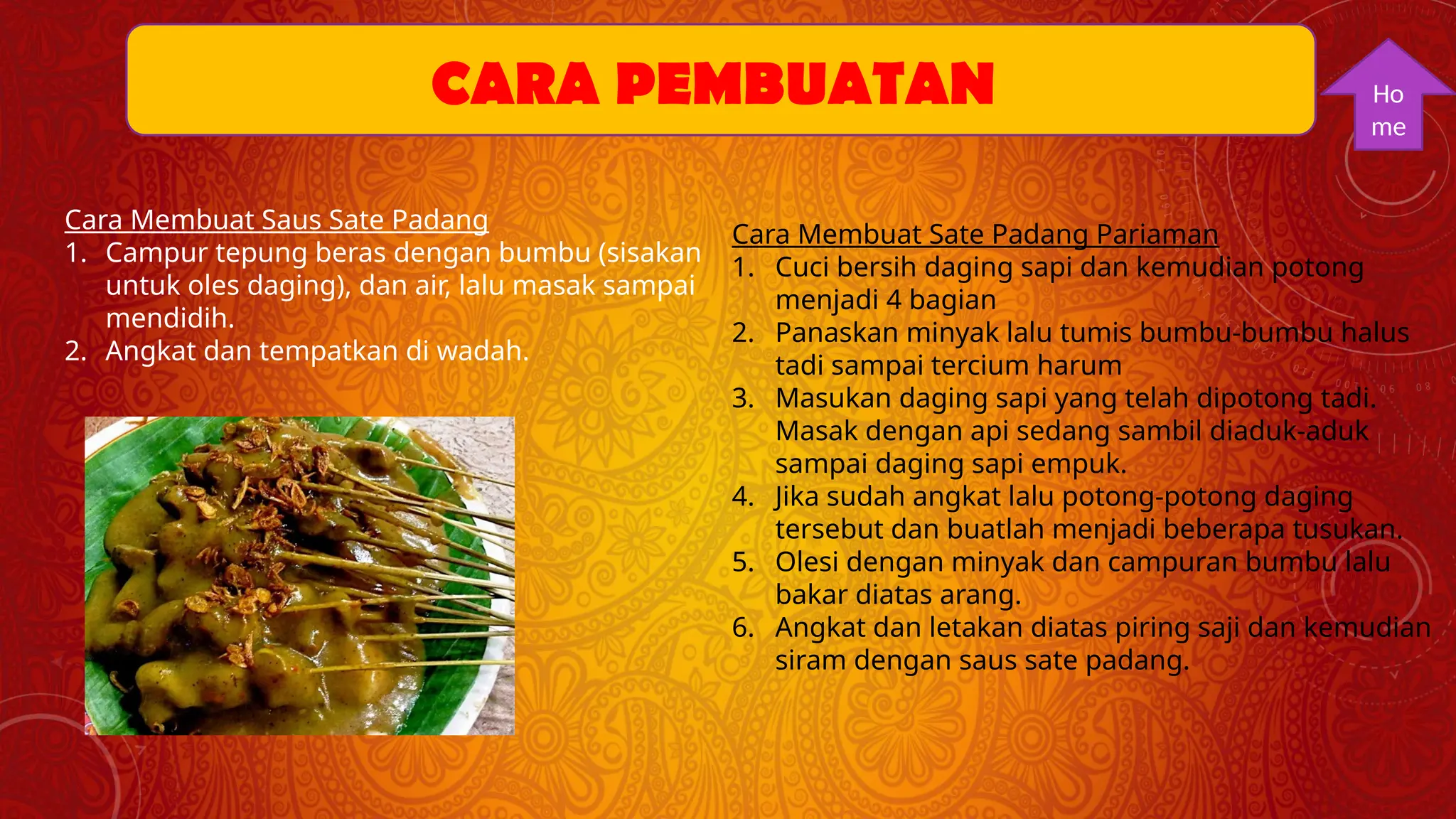 cara membuat sate padang yang renyah dan lezat | PPTX