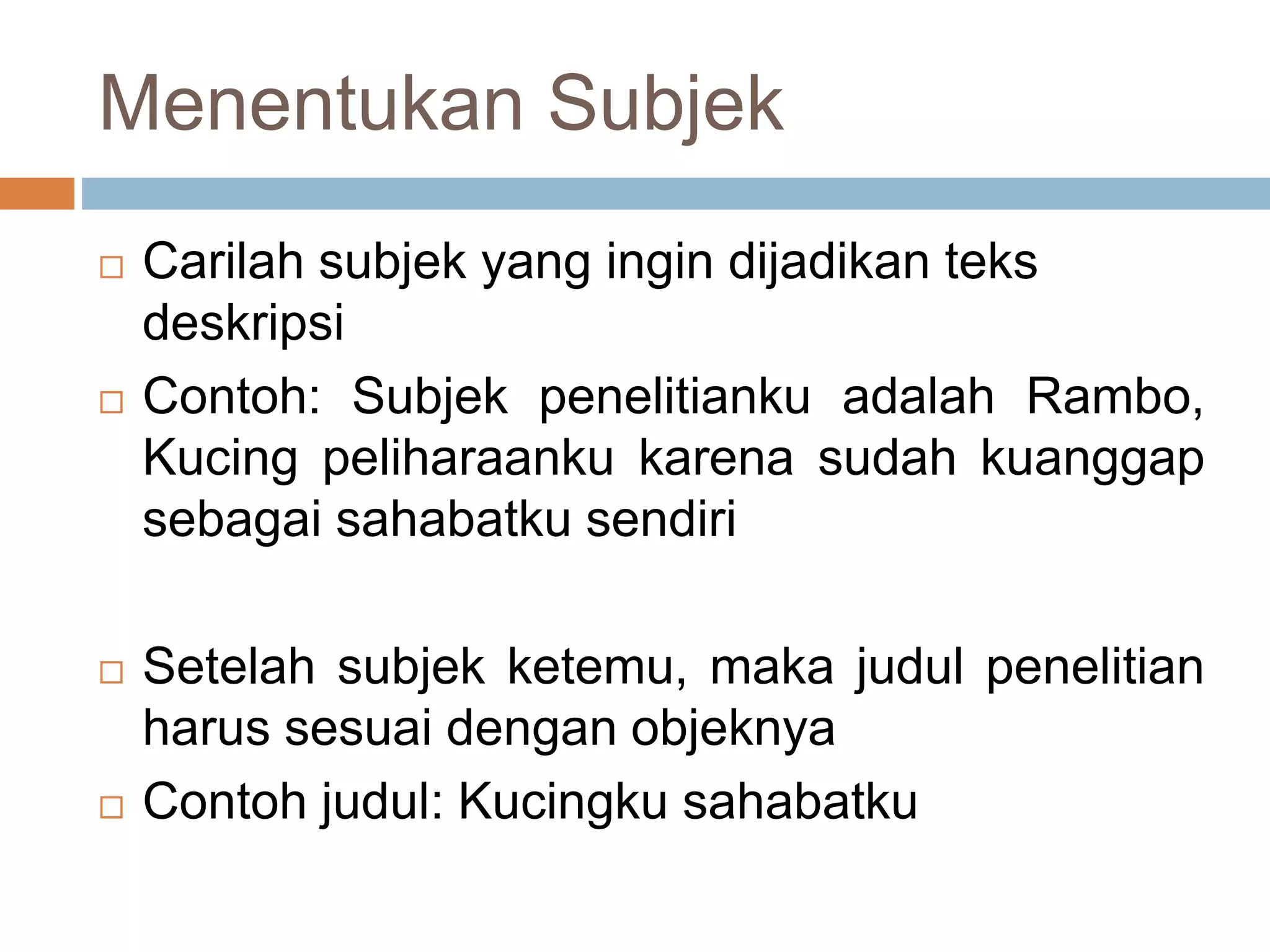 Cara membuat teks deskripsi | PPTX