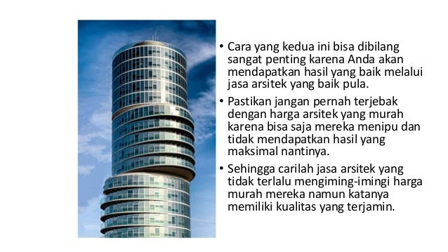 Cara Memilih Jasa Arsitek | PPT