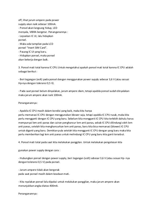 Cara Memperbaiki Ic Power - Simak Gambar Berikut