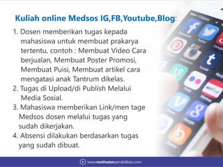 Tutorial Cara mengajar daring bagi dosen 2020 | PPT