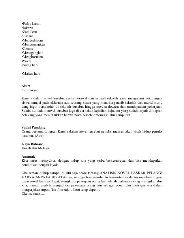 Cara Menganalisis Novel